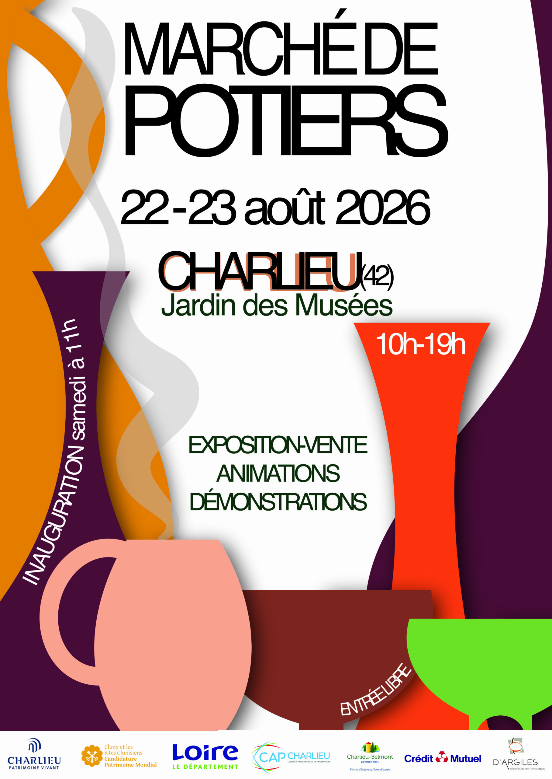 Marché de Potiers à Charlieu (42) – 22 et 23 août